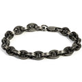 NVR GVN Men’s Stainless Steel Bracelet – Gladiator Series Unbroken Collection, Gothic Biker Cuff Jewelry, Medieval Shackle Link Wristbands for Men in 6mm Rapier, 8mm Warborn, 10mm Warhammer