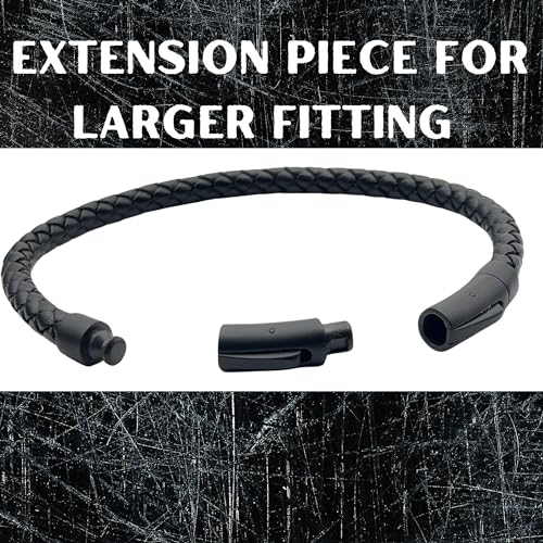 Men's Vintage Leather Bracelets – Masculine Minimalist Style, Rugged Jewelry Collection with Extension Clasp for Size Adjustment, Stylish Wristbands, Classic Accessory, Ideal Gift for All Occasions
